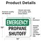 Signmission Propane Shutoff, 14 in W x Rectangle, Vinyl Decal OS-2PACK-EM-D-1014-L-10413 - alternate 2